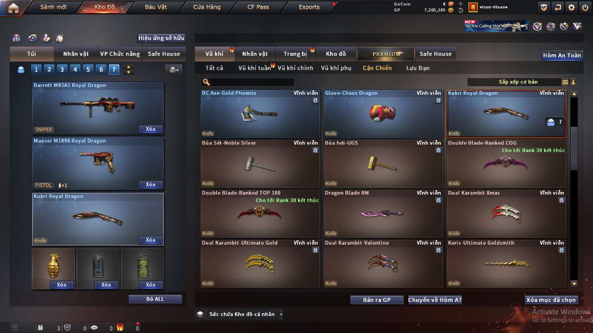 shop acc cf uy tin gia re